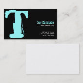 Tの手紙のアルファベットの名刺の暗藍色 名刺 (正面/裏面)