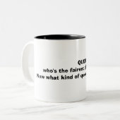 tの最も公平はだれ…であるか女王..... ツートーンマグカップ (正面左)