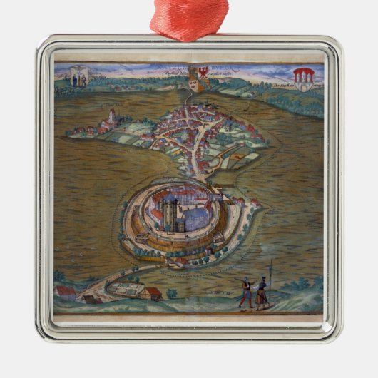 tの1人と、壮大な場所deルイleの眺め メタルオーナメント (正面)