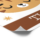 TはトラのT、保育園、寝室、子供の壁アート ポスター (角)