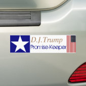 Tはトランプ公約堅持 バンパーステッカー (車上)