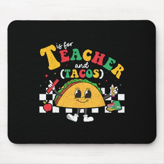 Tは先生とタコ火曜日Cinco De Mayo Teのためだ マウスパッド (正面)