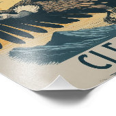 tを使用したポスターデザインのイメージの生成 フォトプリント            (角)