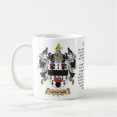 tを含む(頂上)車大工家族の紋章付き外衣 コーヒーマグカップ (左)