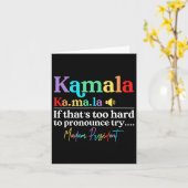 Tを発音すもしるには懸命すぎるKamala Hariss La カード (黄色い花)