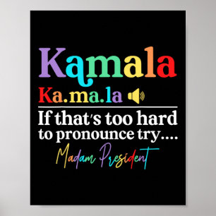 Tを発音すもしるには懸命すぎるKamala Hariss La ポスター