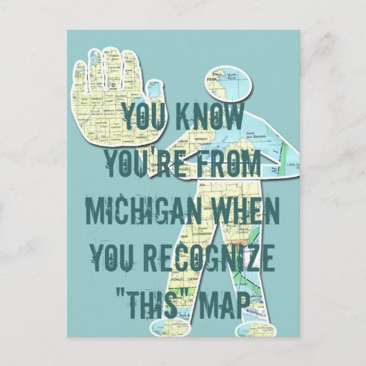 Tを知ればあなたはミシガンから来る ポストカード (正面)