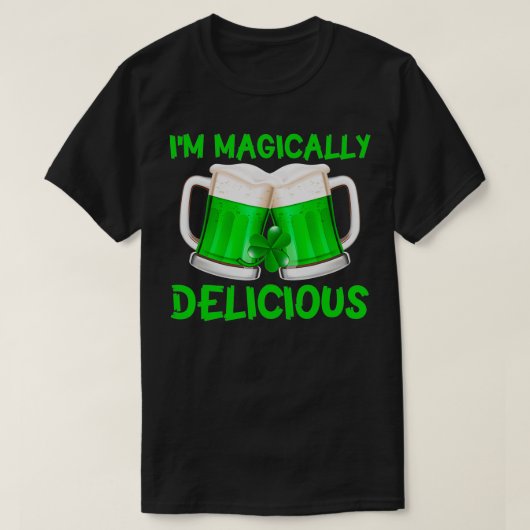 Tを飲んで魔法のように美味しいSt patricks day Tシャツ (デザイン正面)