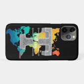 Tイニシャルパーソナライズされたシルバーモノグラムあなたの名前 Case-Mate iPhoneケース (裏面(横))