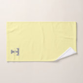 Tイニシャルパーソナライズされたシルバーモノグラムあなたの名前B バスタオルセット (ハンドタオル)