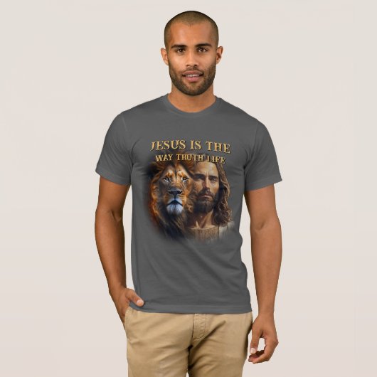 Tカスタムシャツのイエスが真実の人生の道 Tシャツ (正面フル)