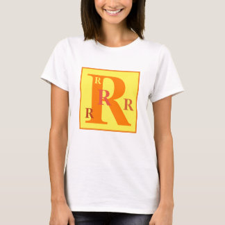 Tカッコいいシャツの文字「R」(Rパーソナライズされた)    Tシャツ