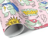 Tカッコいいレックス模様 ラッピングペーパー (ロールコーナー)