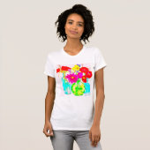 Tカラフルシャツのボトルの花 Tシャツ (正面フル)