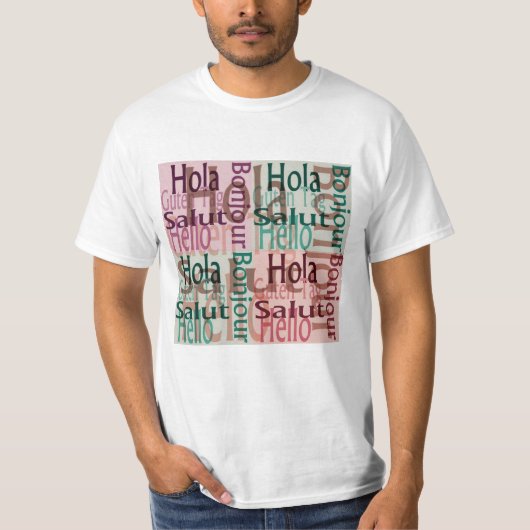 Tカラフルシャ男性へツ Tシャツ (正面)