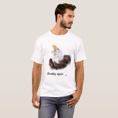 Tシャおもしろいツ文字月曜日に再びYakeing Eagleと Tシャツ (正面フル)