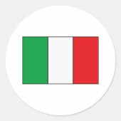 Tシャイタリアンツと贈り物の旗 ラウンドシール (正面)