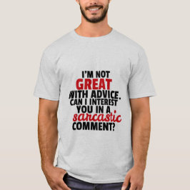 Tシャツおもしろいの機知に富んだ皮肉なコメントのユーモア Tシャツ