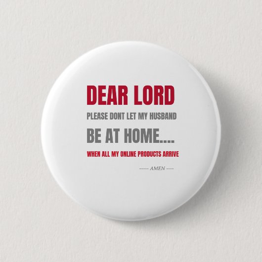 Tシャツおもしろいミームオンラインショッピング 缶バッジ (正面)