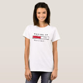Tシャツおもしろい文字の目覚め – カスタマイズ可能 Tシャツ (正面フル)