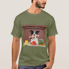 Tシャツおもしろい犬後を追プリントI Tシャツ