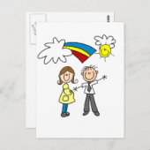 Tシャツおよびギフトがあるお母さんおよびパパ ポストカード (正面/裏面)