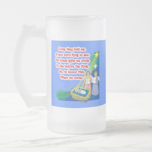 Tシャツおよびギフトの小さいドラマーの男の子の叙情詩 フロストグラスビールジョッキ (左)