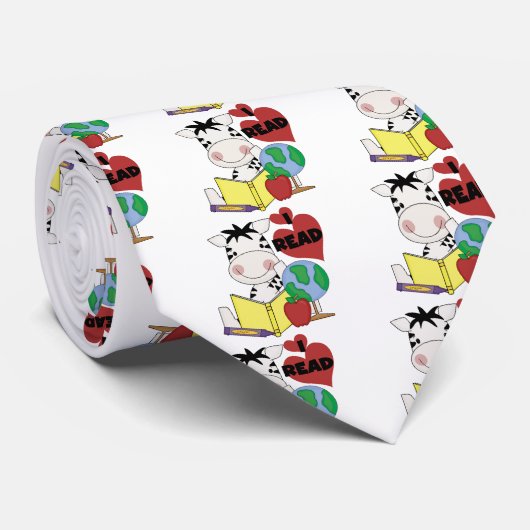 Tシャツおよびギフトを読むシマウマ愛 ネクタイ (ロール)