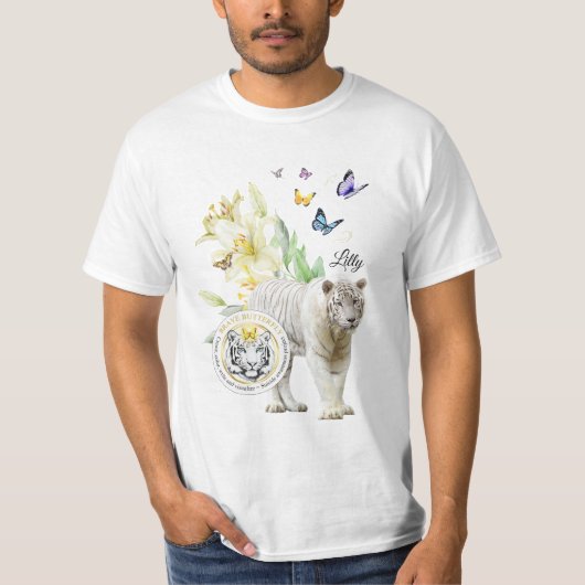 Tシャツがホワイトタイガーに Tシャツ (正面)