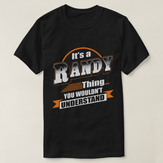 Tシャツが分からないのはランディだ Tシャツ (デザイン正面)