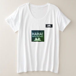 TシャツがHAHAでディニングして読 プラスサイズTシャツ