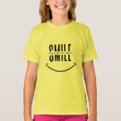 Tシャツごとおもしろいの白黒スマイル Tシャツ (正面)