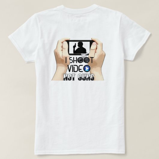 Tシャツではなくビデオを撮影 Tシャツ (デザイン裏面)