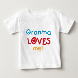 Tシャツとギフトが大好きグランマ ベビーTシャツ