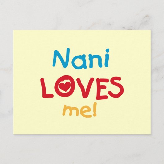 Tシャツとギフトが大好きナニ ポストカード (正面)