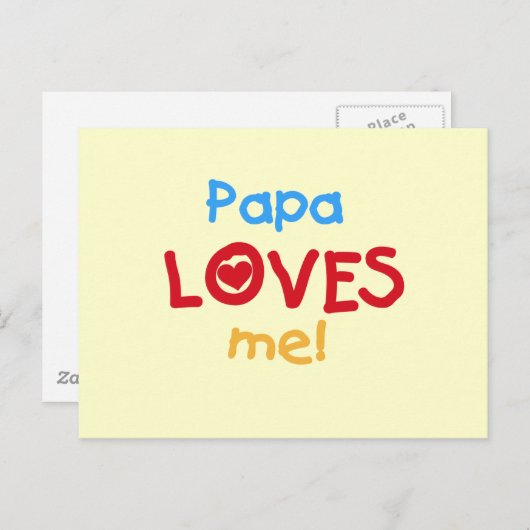 Tシャツとギフトが大好きパパ ポストカード (正面/裏面)