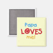 Tシャツとギフトが大好きパパ マグネット (正面/裏面)