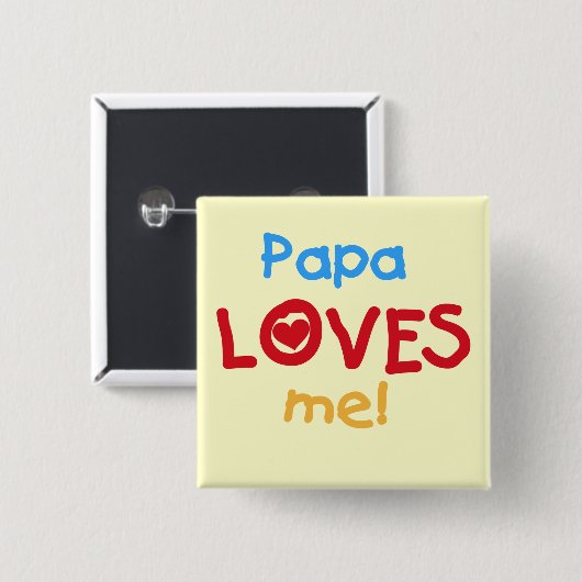 Tシャツとギフトが大好きパパ 缶バッジ (正面&裏面)