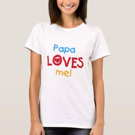 Tシャツとギフトが大好きパパ Tシャツ (正面)