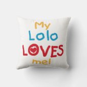 Tシャツとギフトが大好き クッション (裏面)