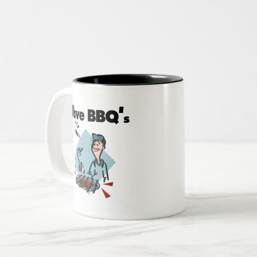 Tシャツとギフトが大好き ツートーンマグカップ (正面左)