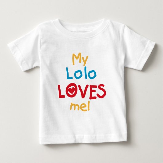Tシャツとギフトが大好き ベビーTシャツ (正面)