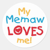 Tシャツとギフトが大好き ラウンドシール (正面)