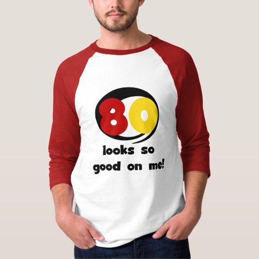Tシャツとギフトに80個見える Tシャツ (正面)