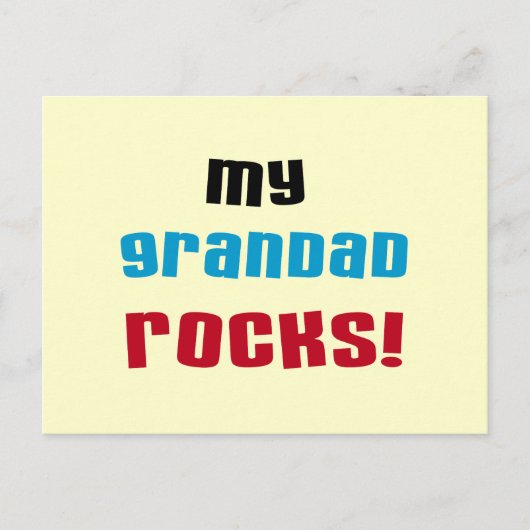 Tシャツとギフトのおじいちゃん ポストカード (正面)
