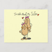 Tシャツとギフトのお姉さんについて ポストカード (正面)