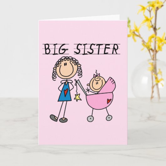 Tシャツとギフトのお姉さん カード (黄色い花)