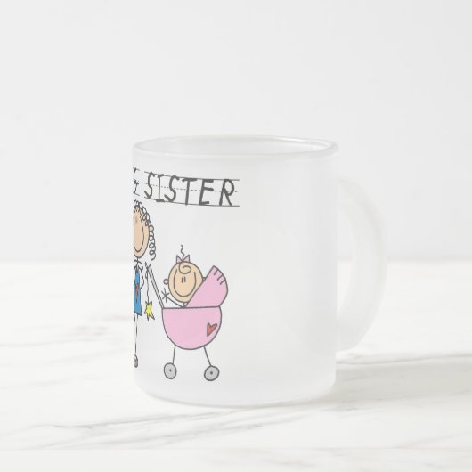 Tシャツとギフトのお姉さん フロストグラスマグカップ (正面右)