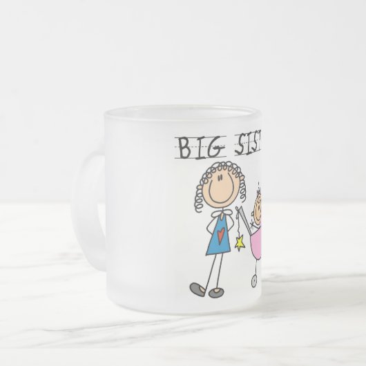 Tシャツとギフトのお姉さん フロストグラスマグカップ (正面左)