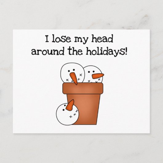 Tシャツとギフトのヘッドホリデーを失う シーズンポストカード (正面)